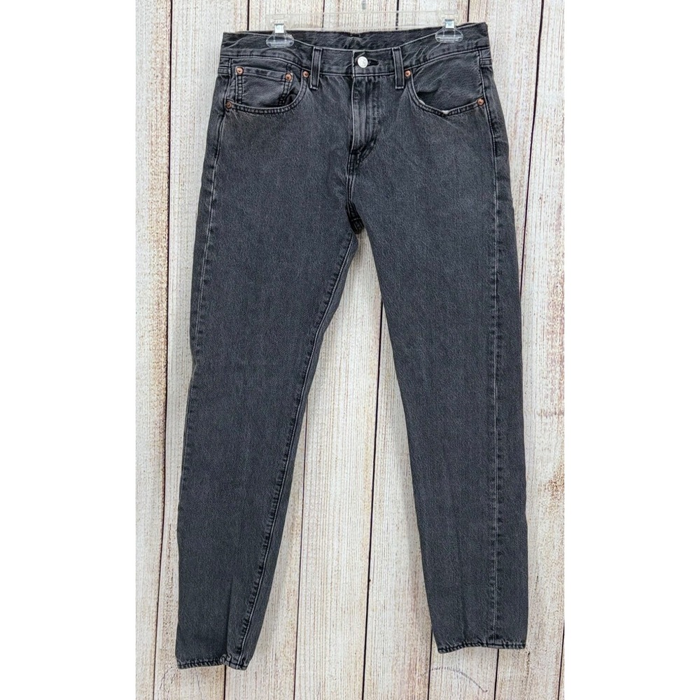Levi's Men's 512 Lo-Ball Slim Taper Jeans 32x32 Black Gray Camo Pocket Premium‎